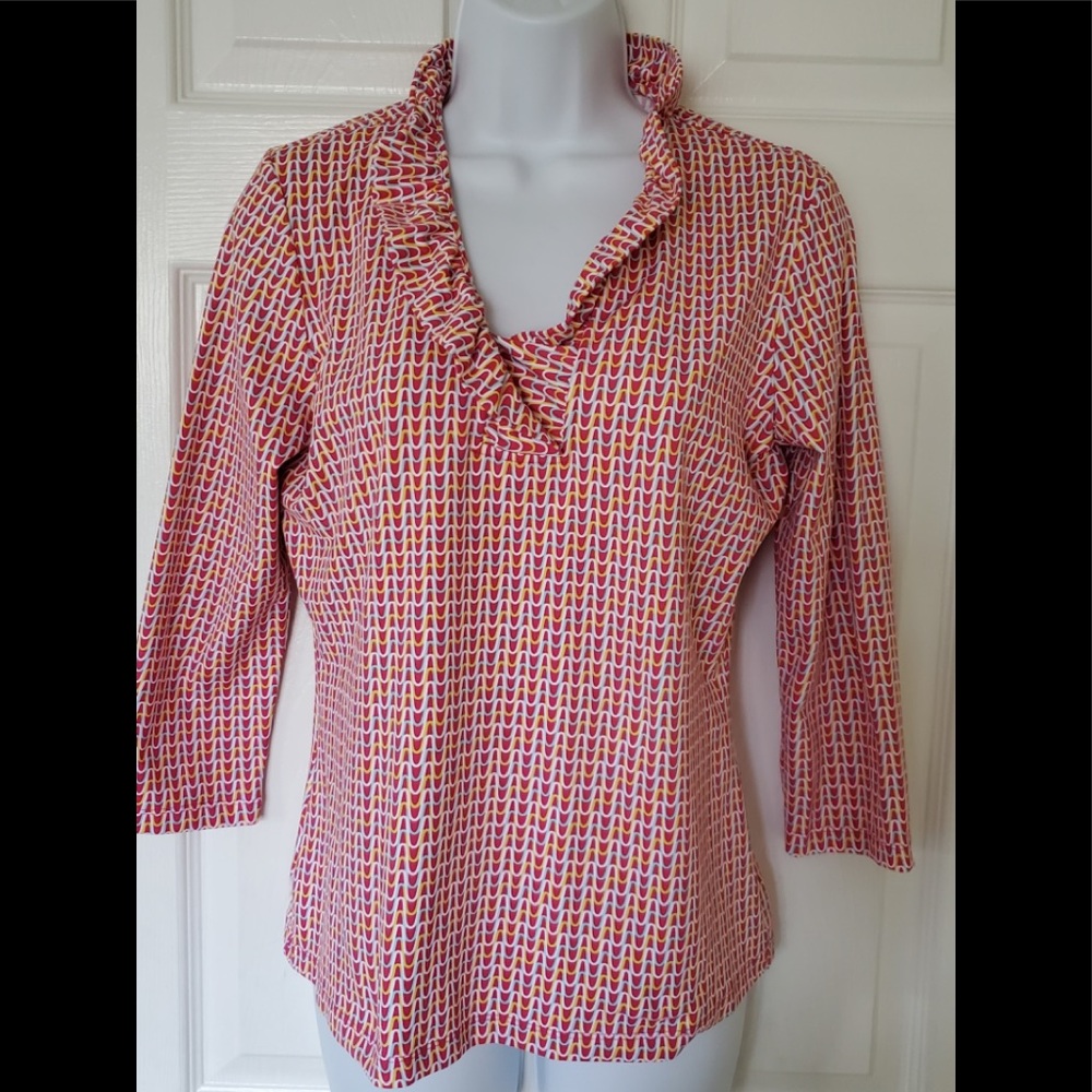 J.McLaughlin blouse with ruffle collar